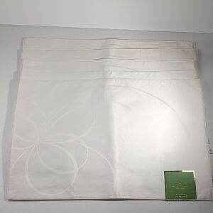 Kate Spade Elegant White Placemats Set Of 5